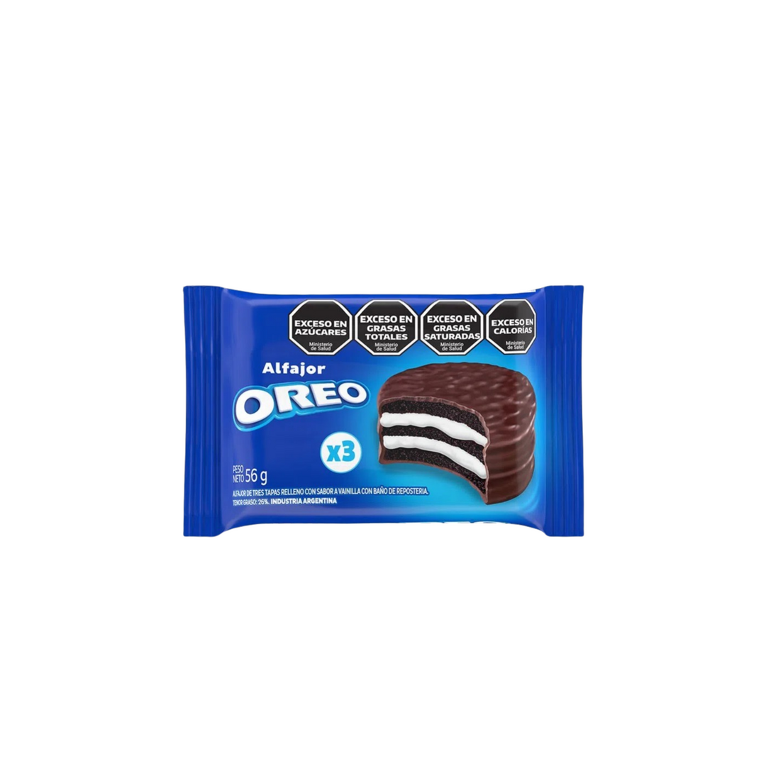 Milka   alfajor   baunilha chocolate oreo   triplo   dp 12 un x 56g