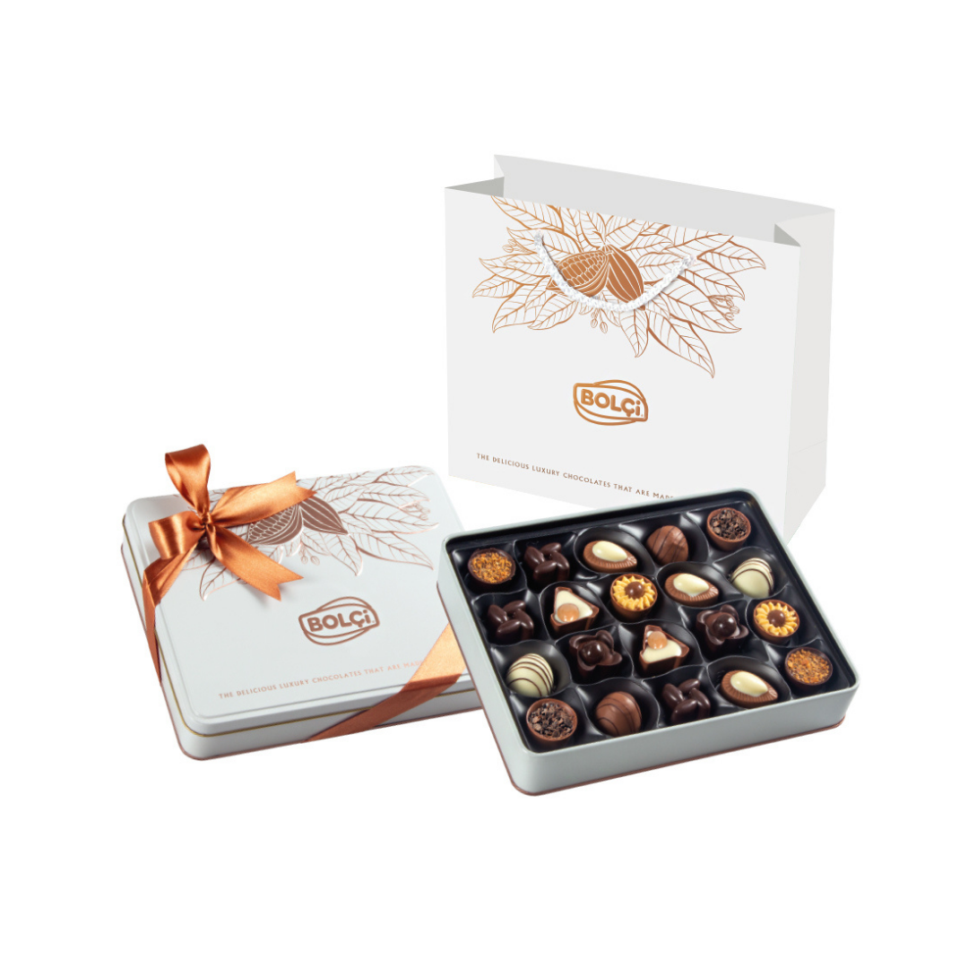 Chocolate bolci   190g   boutique diamond white pralines