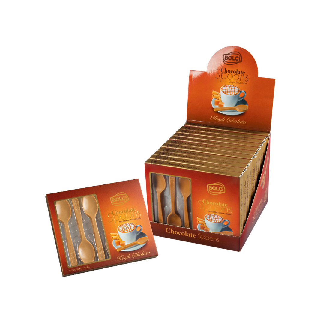 Chocolate bolci   54g   spoons   colher de chocolate caramelo