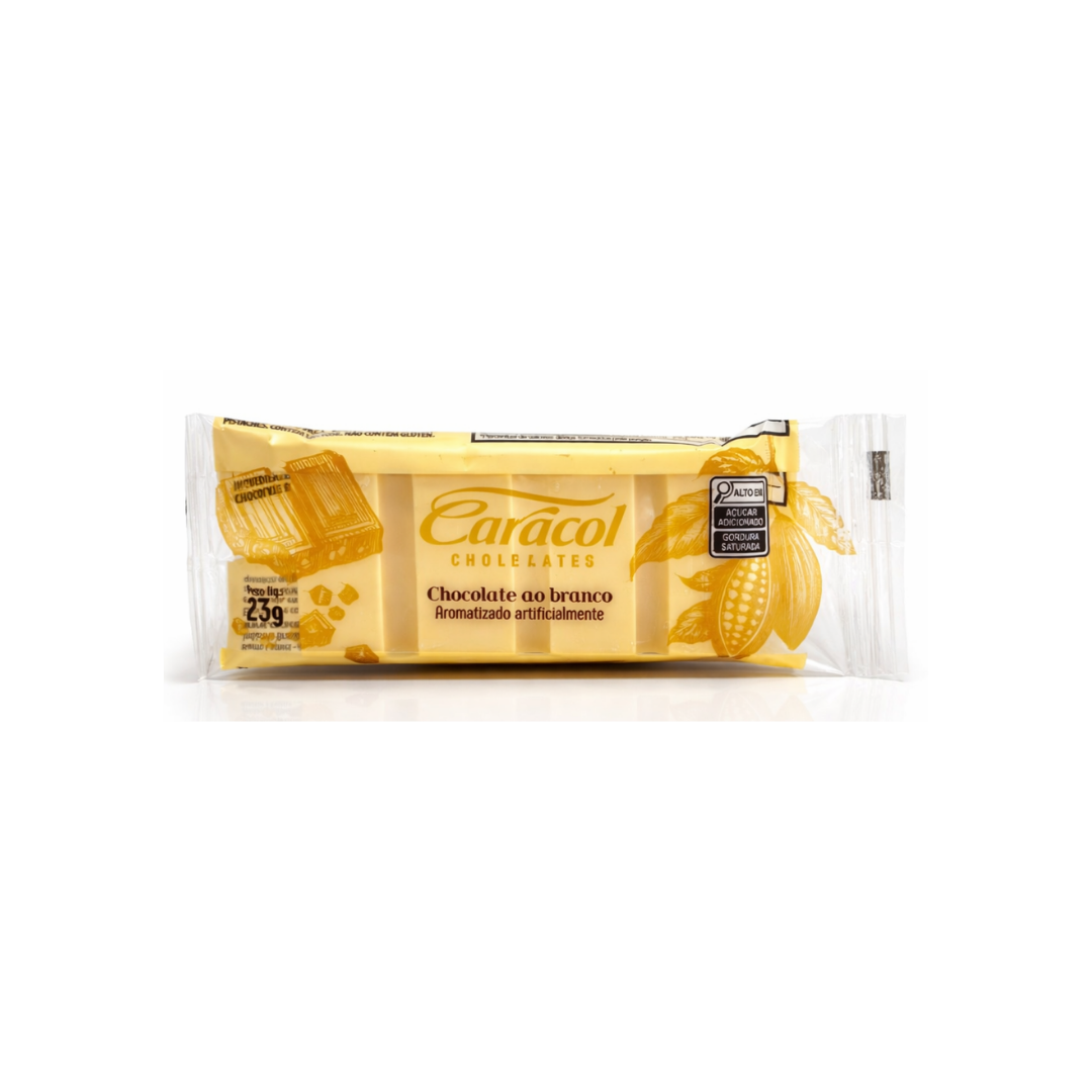 Chocolate caracol   23g   barra branco