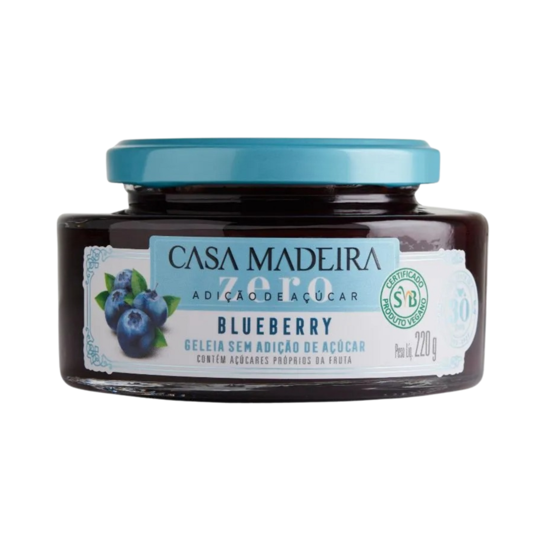 Casa madeira   zero acucar   geleia de blueberry   220g
