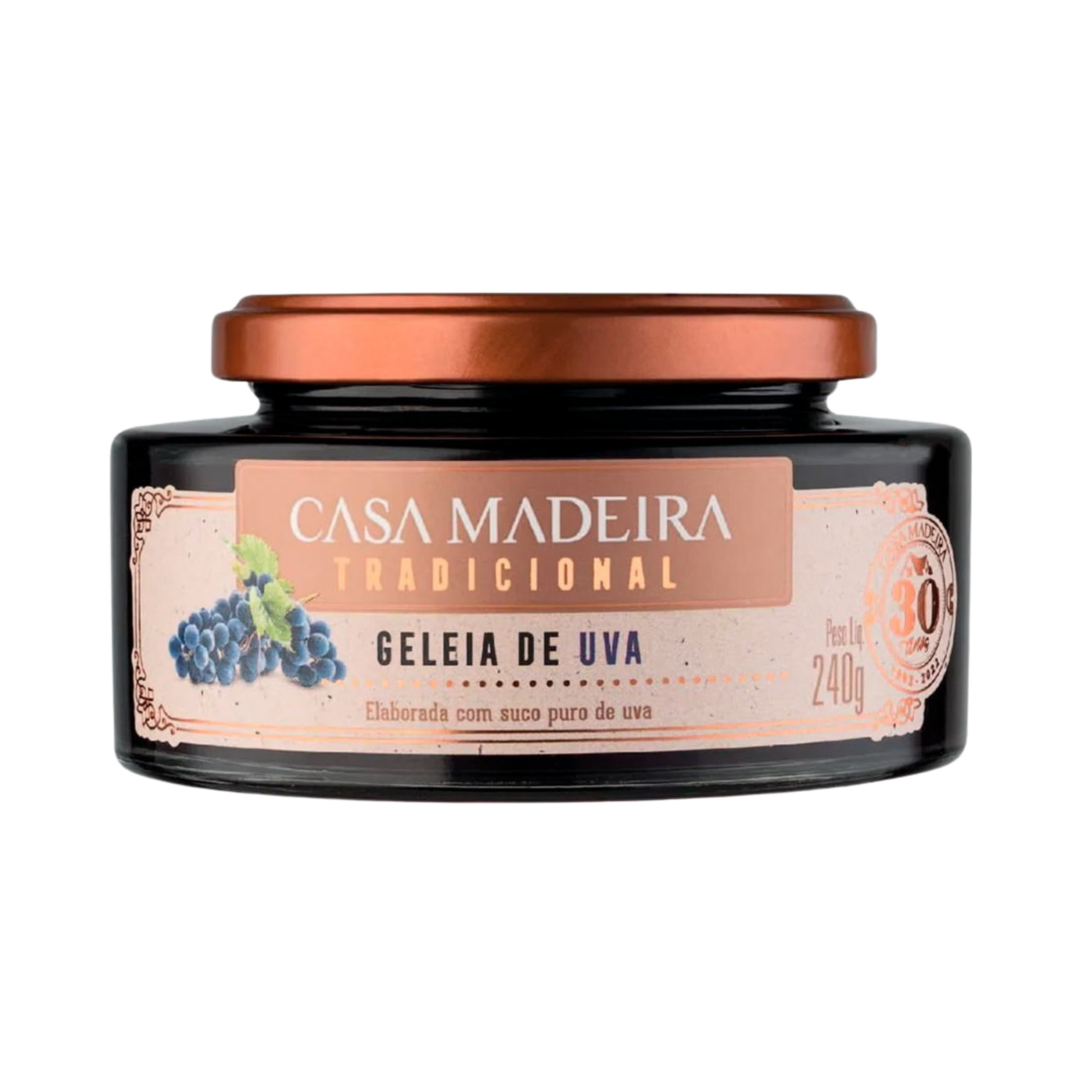 Casa madeira   tradicional   geleia de uva   240g