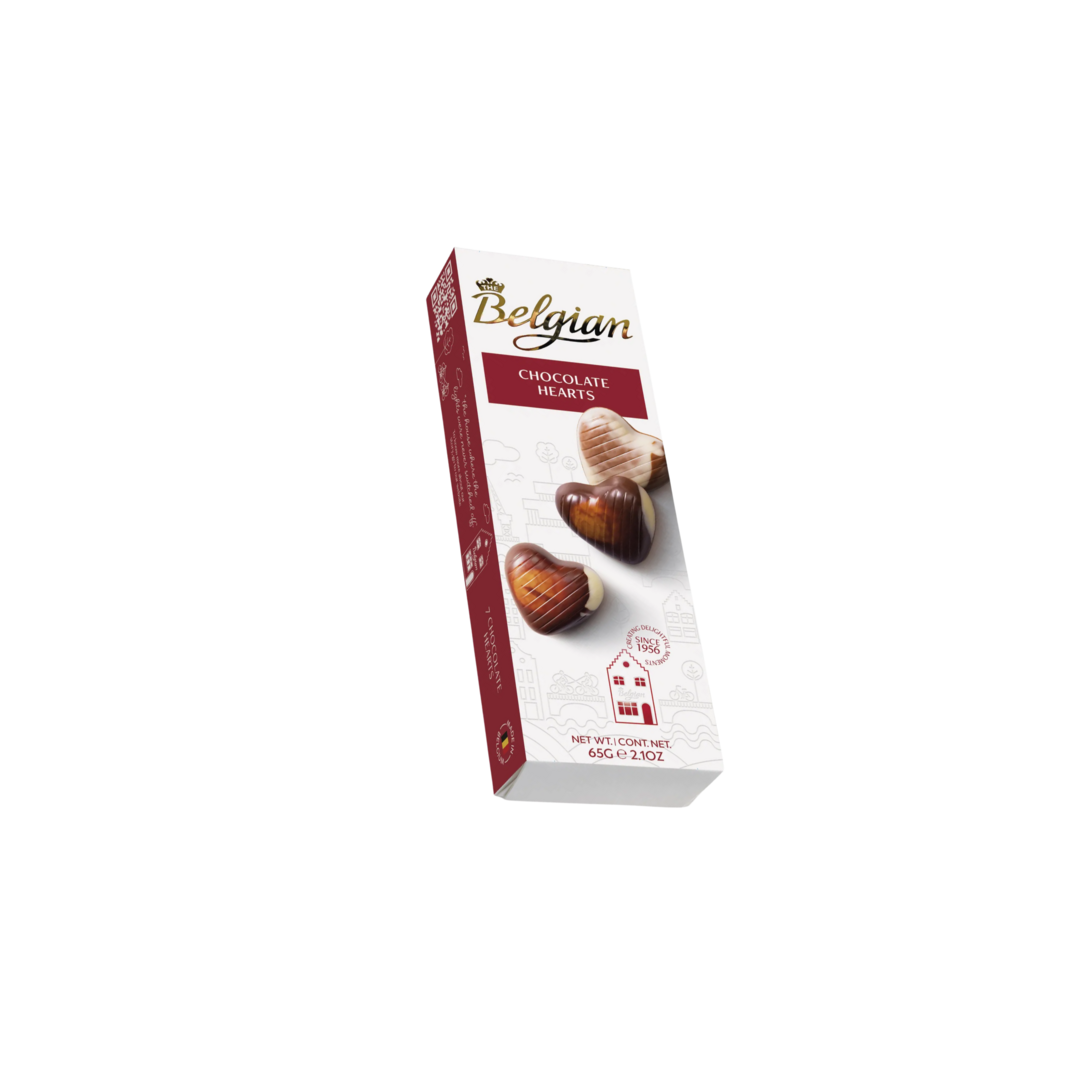 Belgian   chocolate hearts   bombom de chocolate   65g