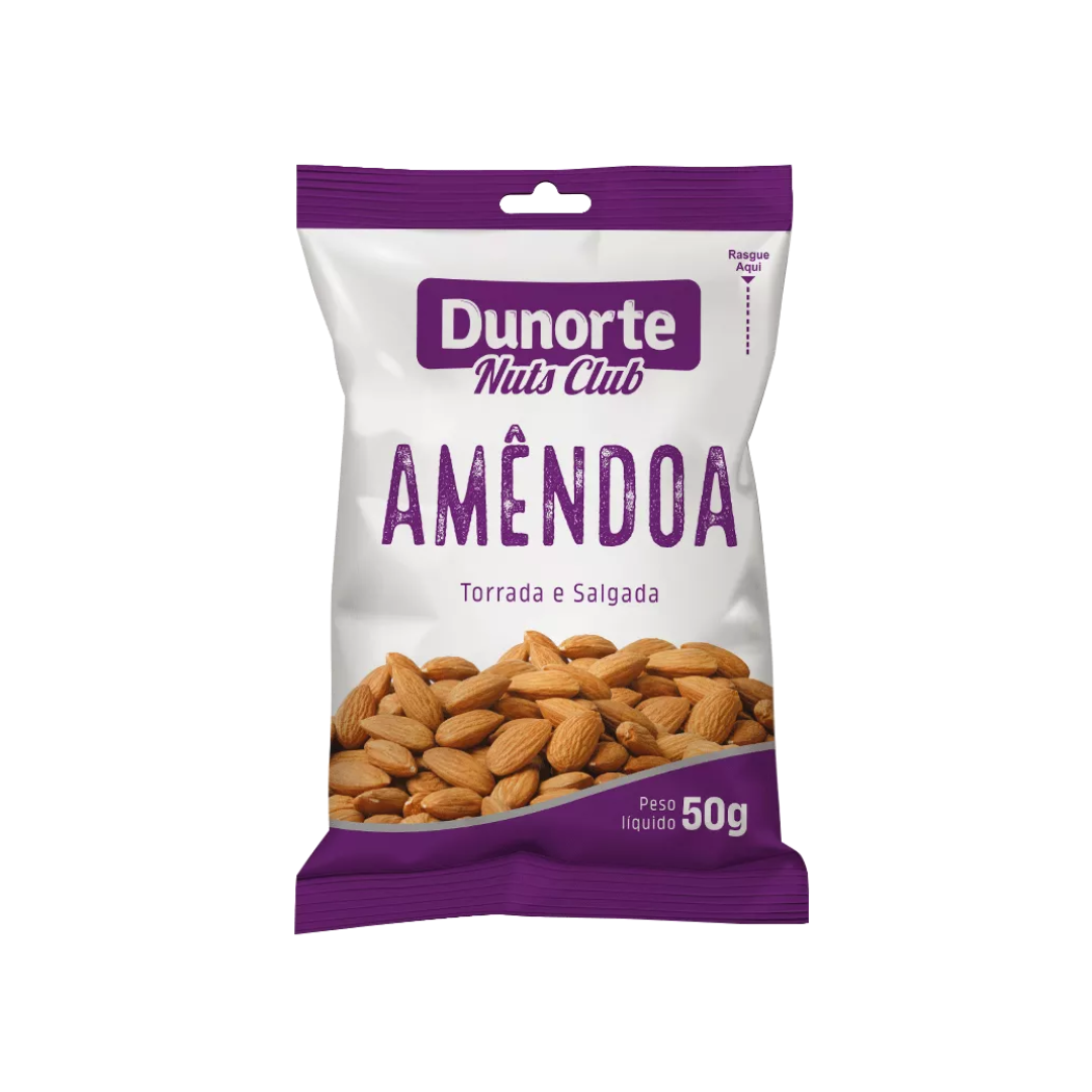 Castanhas   nuts dunorte   50g   amendoa chilena torrada e salgada