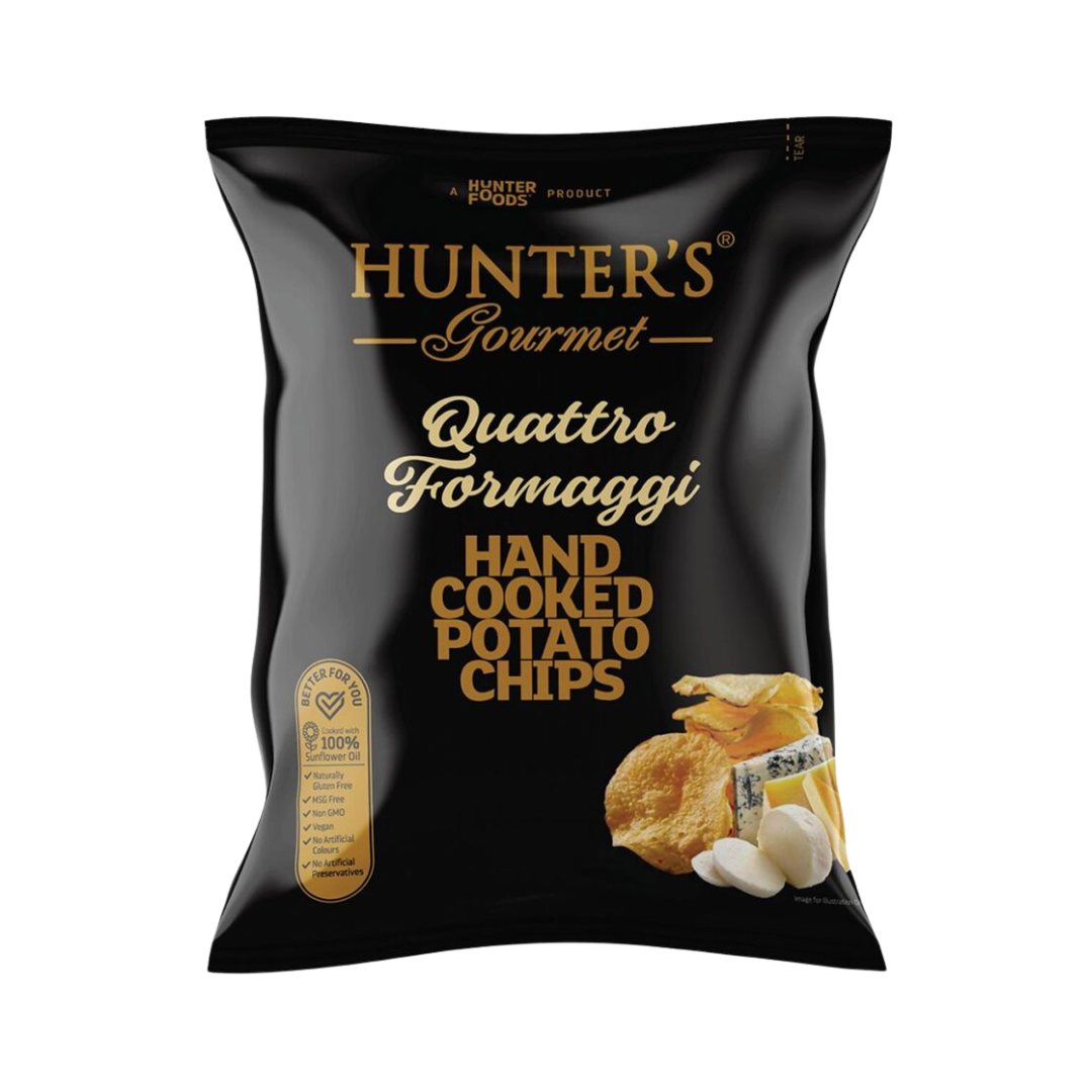 Snack hunters gourmet   125g  quattro formaggi   chips de batata frita sabor quatro queijos