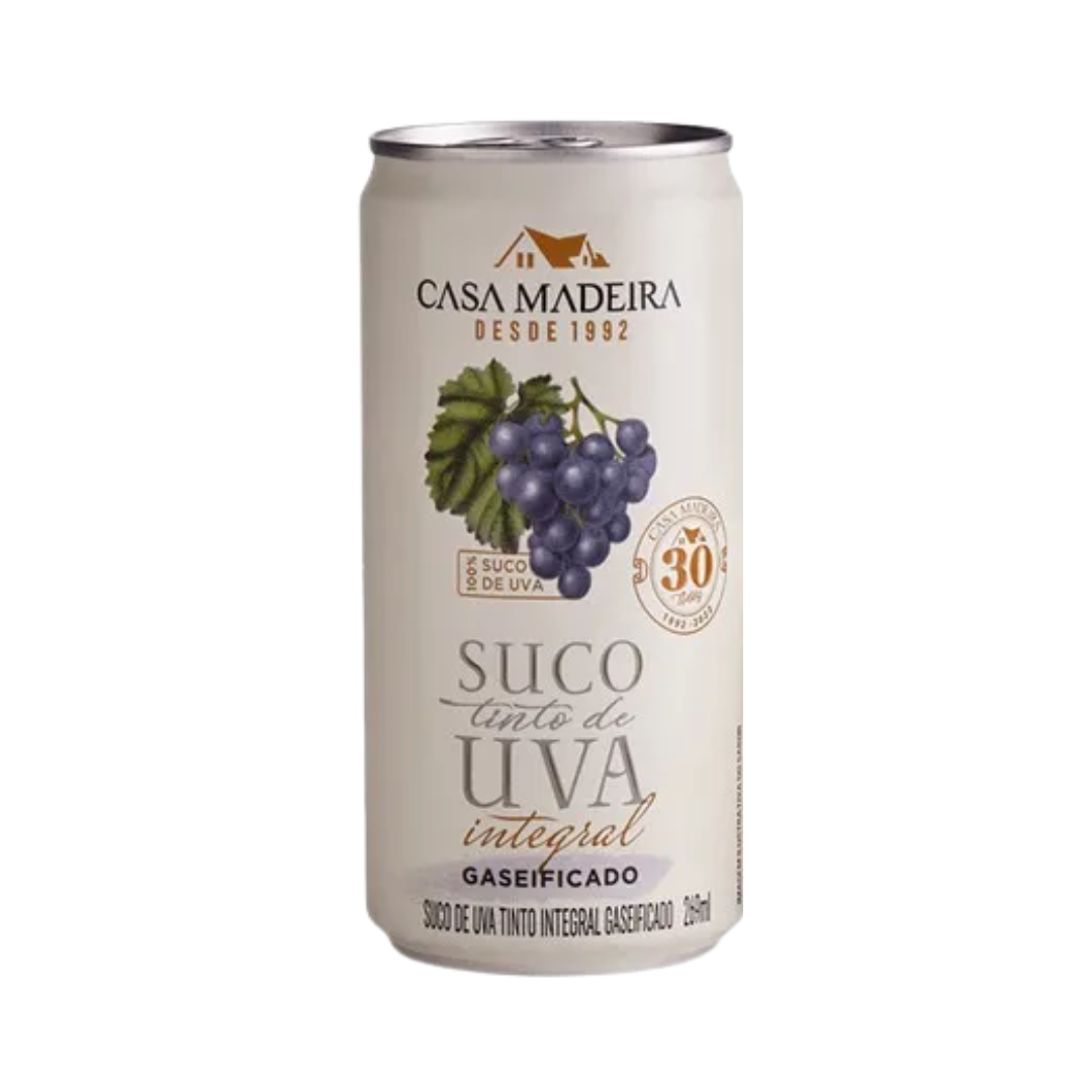Suco casa madeira   269ml   tinto de uva   integral gaseificado lata