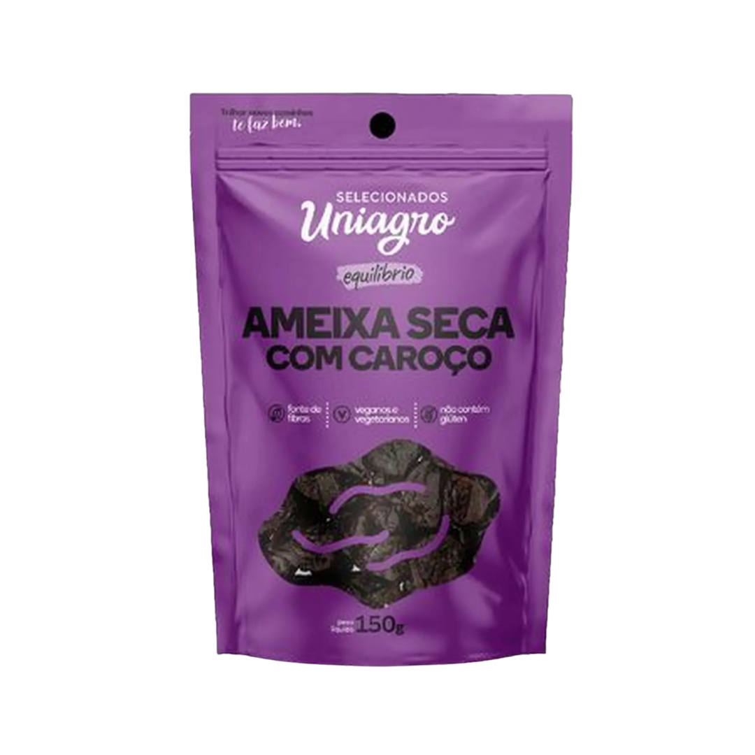 Castanhas   nuts uniagro   150g   ameixa com caroco   pouch