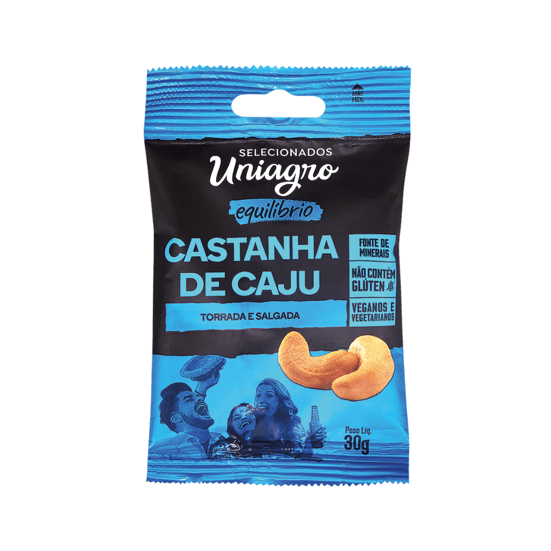 Castanhas   nuts uniagro   30g   castanha caju equilibrio