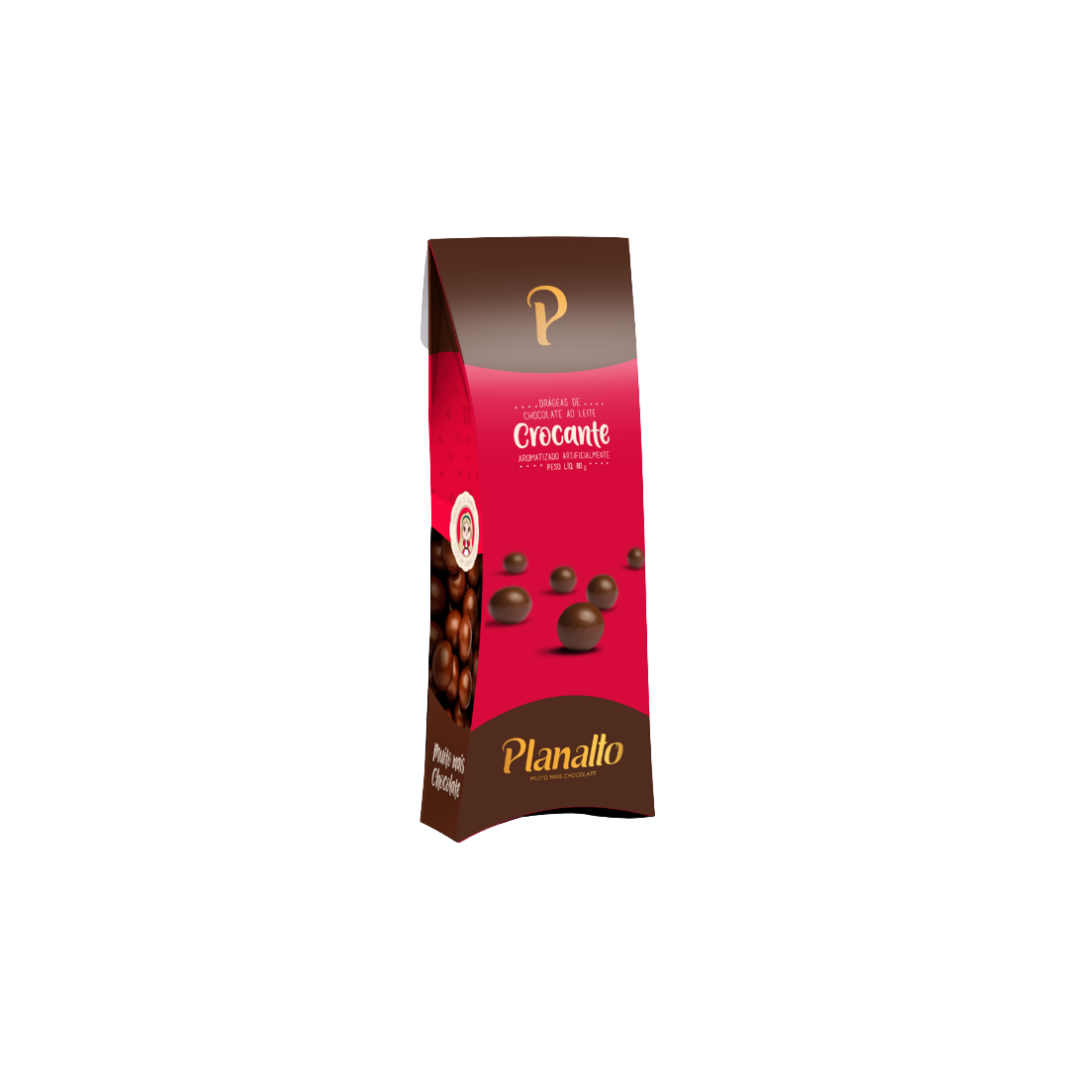 Chocolate planalto   80g   drageas de chocolate ao leite crocante
