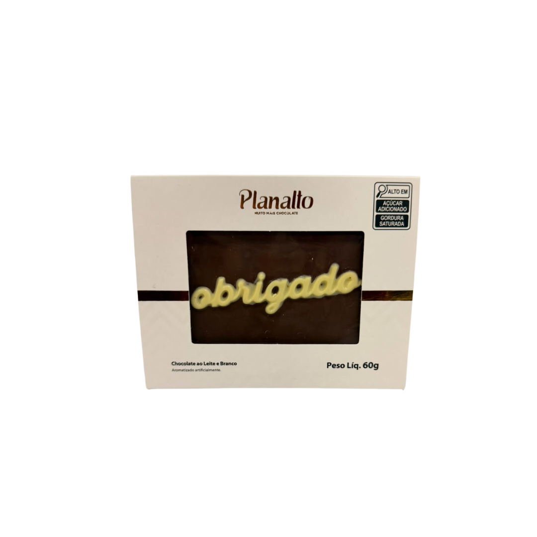 Chocolate planalto   60g   placa obrigado