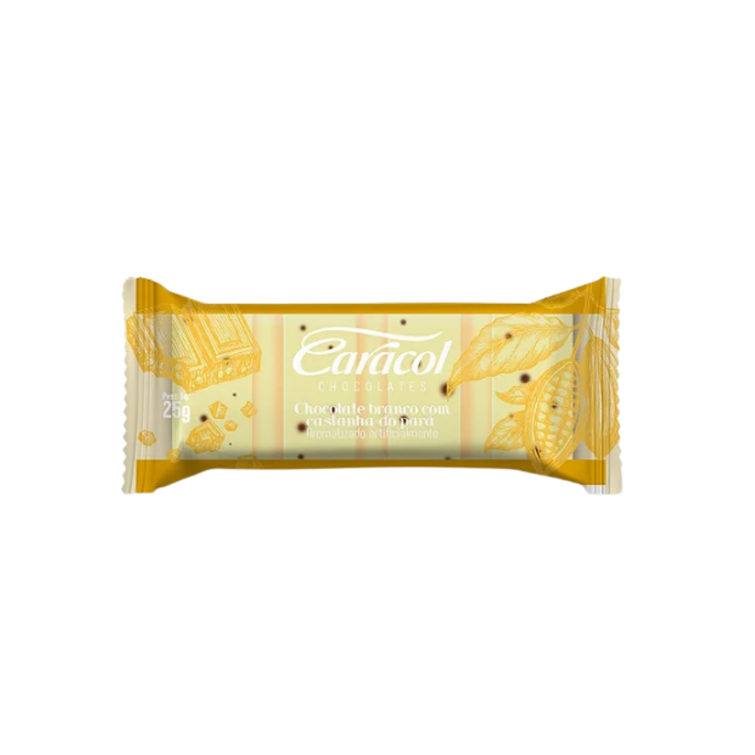 Caracol   25g   barra branco castanha do para