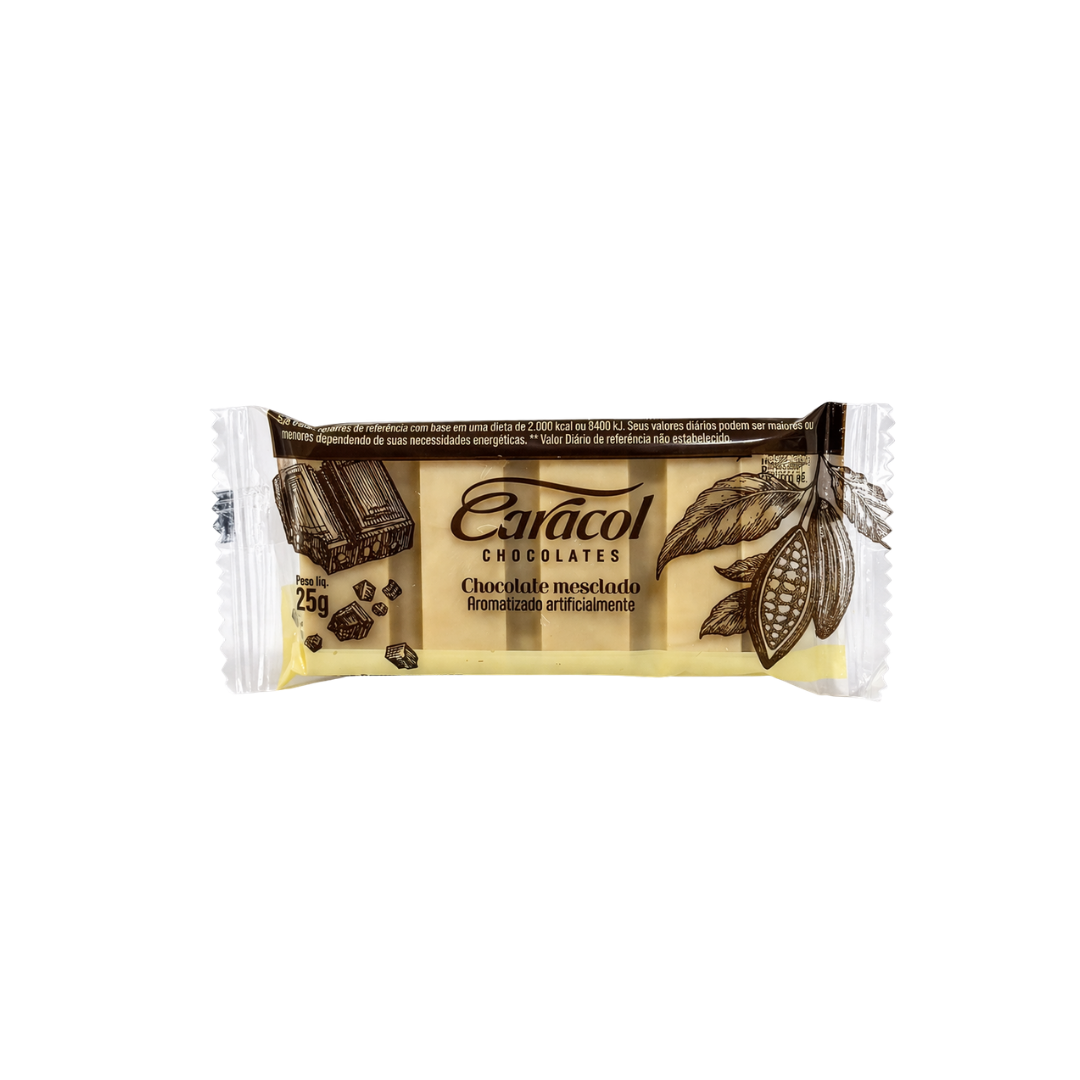 Chocolate caracol   25g   barra mesclado