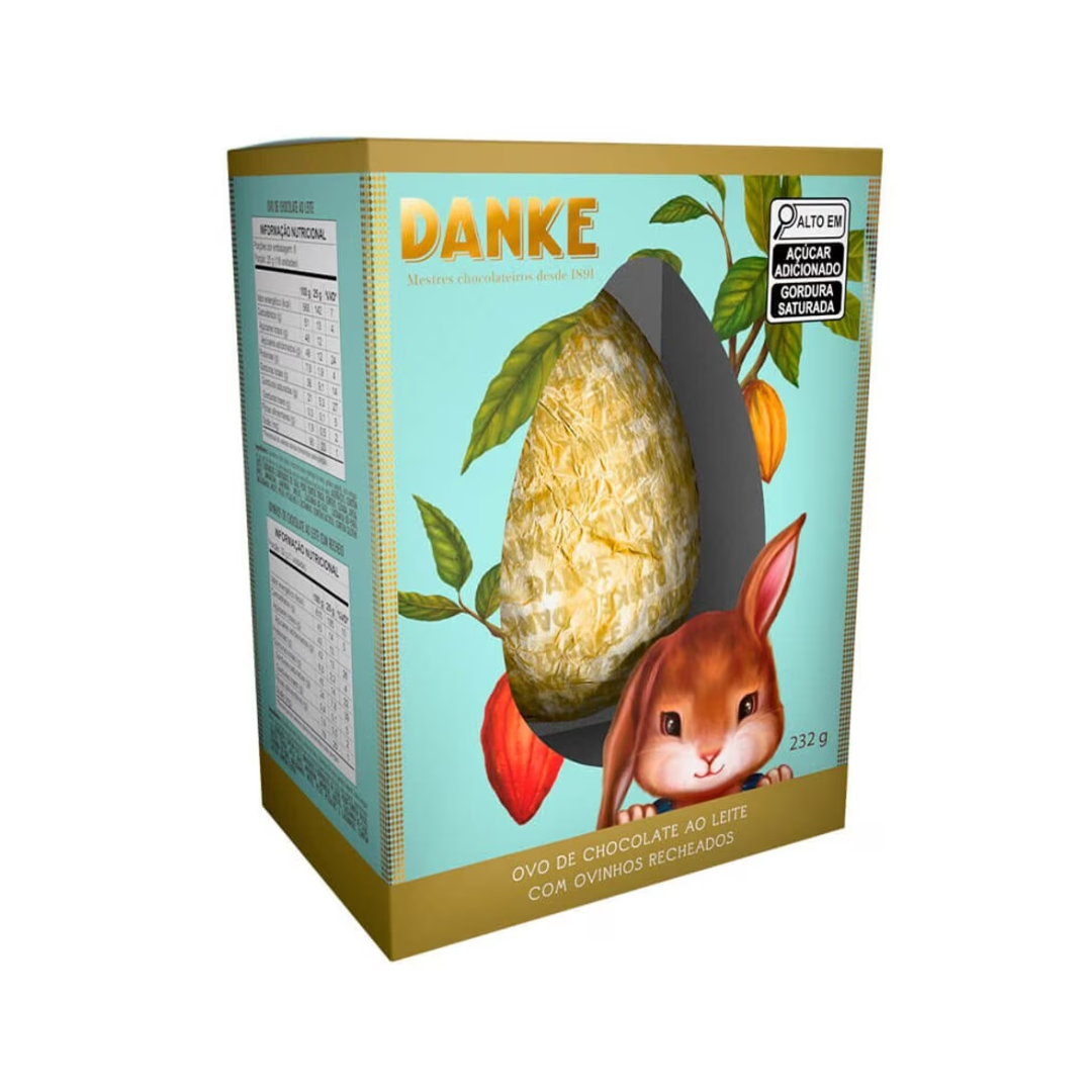 Chocolate danke   232g   ovo de pascoa   ovos recheados